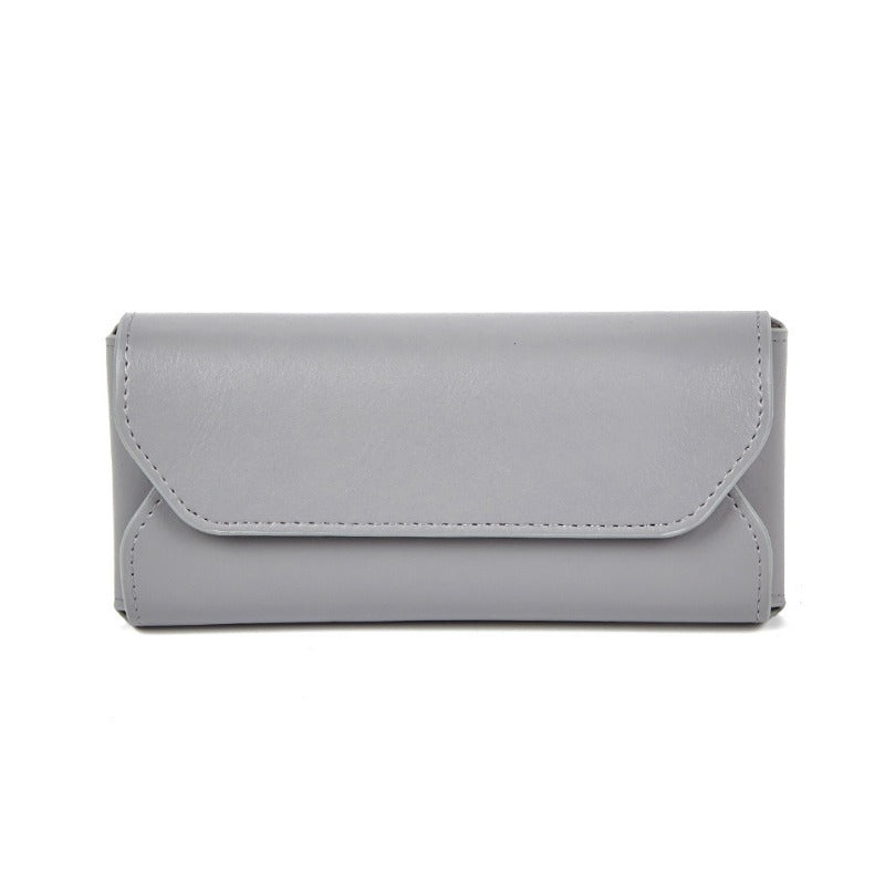 Wholesale Solid Color PU Waterproof Eyewear Storage Bag